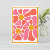 70-inch Oranje en roze Retroventilatorventilator Kaart (Staand voorkant)