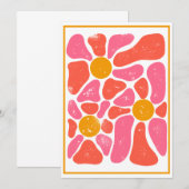 70-inch Oranje en roze Retroventilatorventilator Kaart (Voorkant / Achterkant)