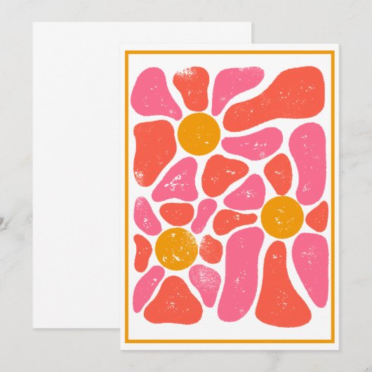 70-inch Oranje en roze Retroventilatorventilator Kaart (Voorkant / Achterkant)