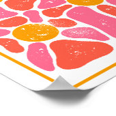 70-inch Oranje en roze Retroventilatorventilator Poster (Hoek)