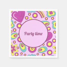 70-inch Paarse kleurenzomerpatroon Servet