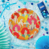 70-inch retrokleurig behang papieren bordje (Feest)