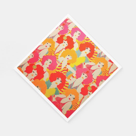 70-inch  retrokleurig behang servet (Hoek)