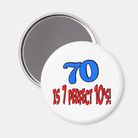70 is 7 perfecte 10's (BLUE) Magneet (Voorkant / Achterkant)