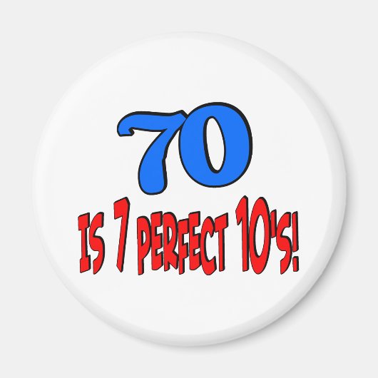 70 is 7 perfecte 10's (BLUE) Magneet (Voorkant)