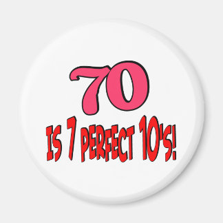 70 is 7 perfecte 10's (PINK) Magneet