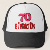 70 is 7 perfecte 10's (PINK) Trucker Pet (Voorkant)