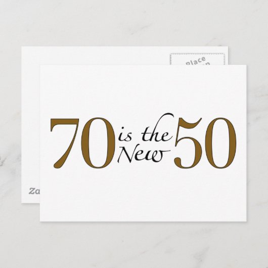 70 is de nieuwe 50 briefkaart (Voorkant / Achterkant)