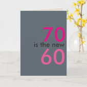 70 is de nieuwe 60, Hoo-Ray voor Crap 70th Birthda Kaart (Gele Bloem)