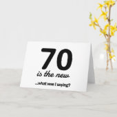 70 Is de nieuwe...Wat was ik Gezegde? Kaart (Gele Bloem)