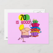 70 is Goede Verjaardag Tshirts en Geschenken Briefkaart (Voorkant / Achterkant)