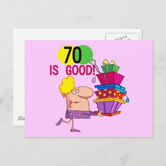 70 is Goede Verjaardag Tshirts en Geschenken Briefkaart (Voorkant / Achterkant)