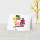 70 is Goede Verjaardag Tshirts en Geschenken Kaart (Gele Bloem)