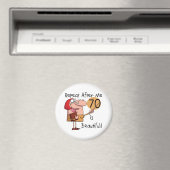 70 is Mooie Tshirts en geschenken Magneet (Insitu (Vaatwasser))