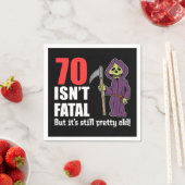 70 is niet fataal, maar nog steeds oud, grimpapier servet (Insitu)