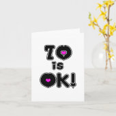 70 is OK Birthday Kaart (Gele Bloem)