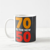 70 Is The New 50 Funny 70th Birthday Seventy Years Koffiemok (Links)