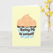 70 is zoete T-shirts en cadeautjes op de dag van d Kaart (Gele Bloem)