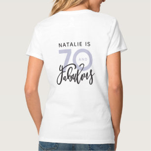 70 jaar en geweldig modern verjaardagscadeau t-shirt