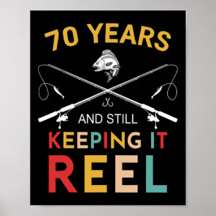 70 jaar en houdt het nog steeds Reel 70ste verjaar Poster
