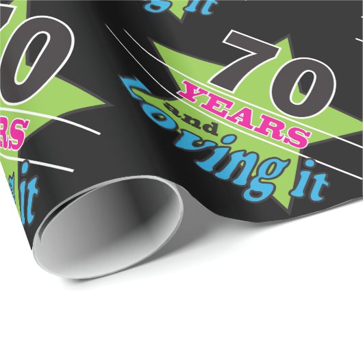 70 jaar en ik hou ervan! 70e verjaardag cadeaupapier (Rol Hoek)