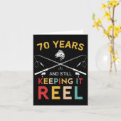 70 jaar en nog steeds het houden van het reel 70e kaart (Gele Bloem)