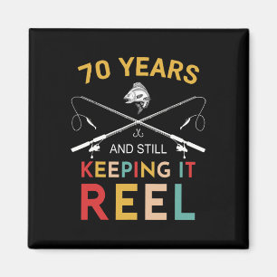 70 jaar en nog steeds het houden van het reel 70e magneet