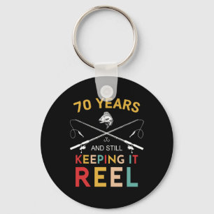 70 jaar en nog steeds Reel houden 70ste verjaardag Sleutelhanger