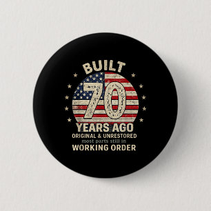 70 Jaar Geleden Gebouwd Origineel Ongerestaureerd Ronde Button 5,7 Cm