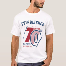 70 jaar geleden opgericht | Vogeldag-cadeauidee T-shirt