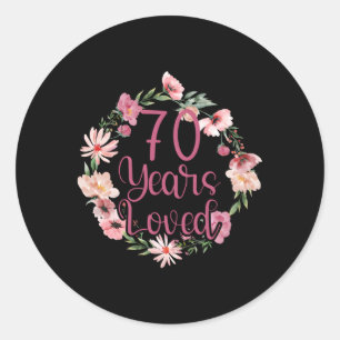 70 jaar geliefd 70th Bday Py oma Ronde Sticker