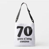 70 jaar geweldige crossbody tas (Achterkant)
