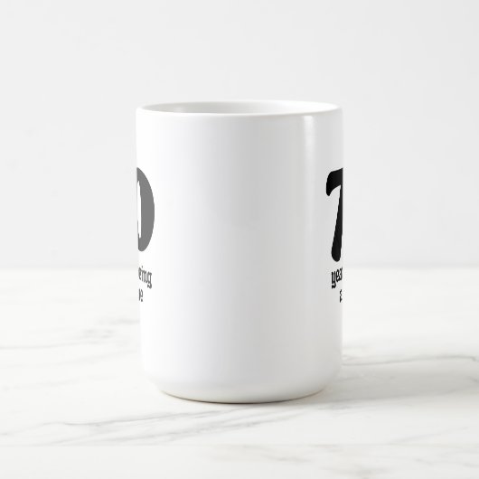 70 jaar geweldige koffiemok (Center)