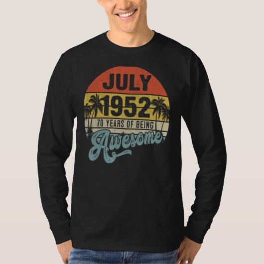 70 jaar Geweldige sinds april 1952 70ste geboorted T-shirt (Voorkant)