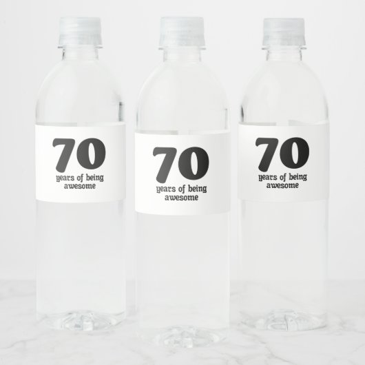 70 jaar geweldige waterfles etiket (Flessen)