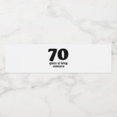 70 jaar geweldige waterfles etiket (Enkel label)