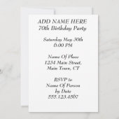 70 jaar Geweldige zijn Kaart (Achterkant)