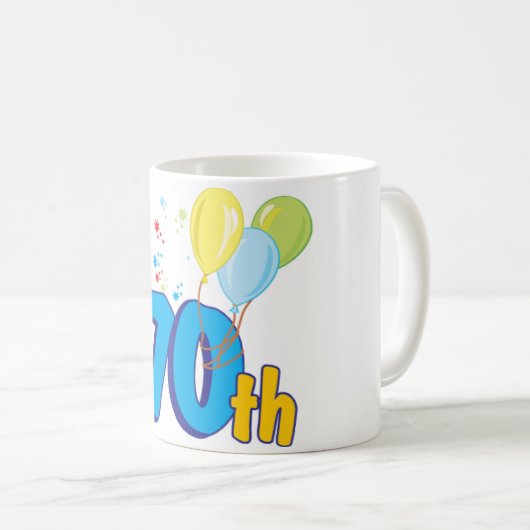 70 jaar jonge koffiemok (Voorkant rechts)