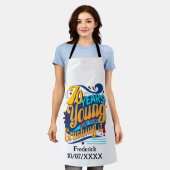 70 jaar nog steeds verpletterend,  verjaardagsretr schort (Gedragen)