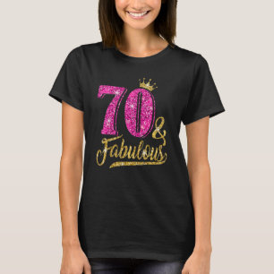 70 jaar oud 70 jaar en 70 jaar oud, koningin van d t-shirt