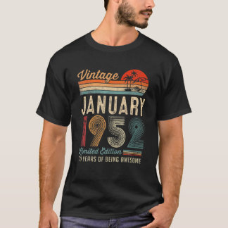 70 jaar oud 70e verjaardag  januari 1952 Mannen T-shirt