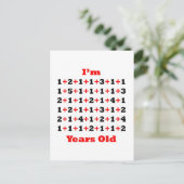 70 jaar oud! Blk rood Briefkaart (Staand voorkant)