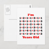 70 jaar oud! Blk rood Briefkaart (Voorkant / Achterkant)