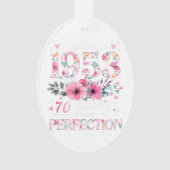70 jaar oud gemaakt in 1953 Floral 70th Birthday G Ornament (voorkant)