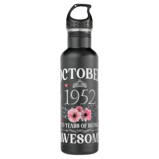 70 jaar oud gemaakt in oktober 1952 70e verjaardag waterfles (Voorkant)
