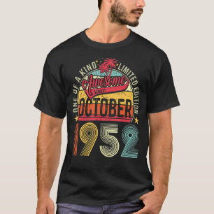 70 jaar oud Geweldige oktober 1952 70e verjaardag  T-shirt