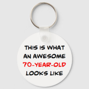 70 jaar oud, geweldige sleutelhanger