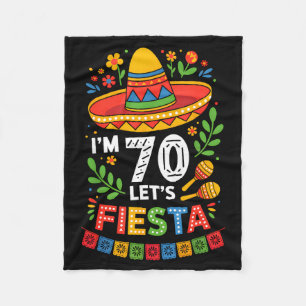 70 jaar oud laten we fiesta 70ste verjaardag mexic fleece deken