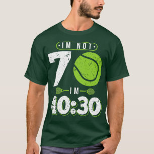 70 jaar oud tennis 70e verjaardag cadeau t-shirt