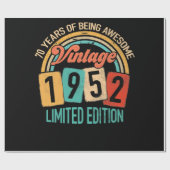 70 jaar oud van Geweldige in 1952 70e verjaardag Cadeaupapier (Vlak)